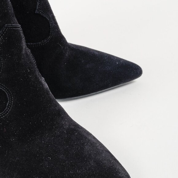 Saint Laurent Black Suede Ankle Boots - Picture 6 of 8